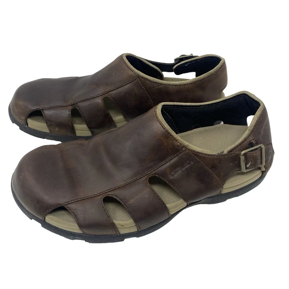 Teva Men 13 Waterproof Brown‎ Genuine Leather Close Toe Casual Outdoors Hiking